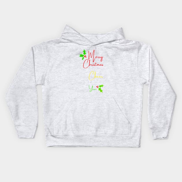 Merry Christmas, Good Tidings And Cheer, And To Hell With This Year (Green) Kids Hoodie by applebubble